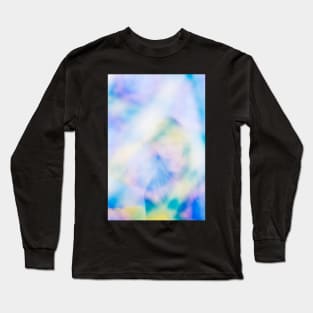 Dreamy Portrait of Pretty Young Woman Through Colorful Veil Long Sleeve T-Shirt